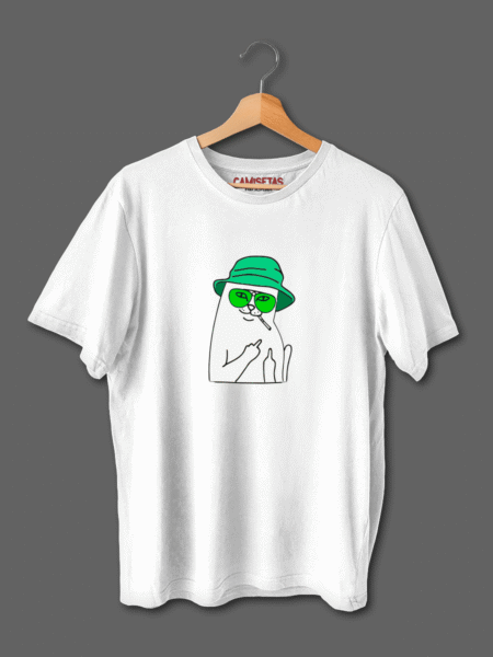 Camiseta divertida Fear and Loathing Cat con diseño inspirado en la película Miedo y Asco en las Vegas