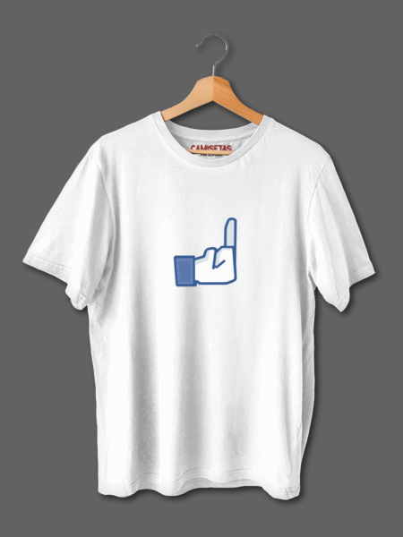 Camiseta divertida no me gusta con diseño inspirado en el Icono de me gusta de Facebook