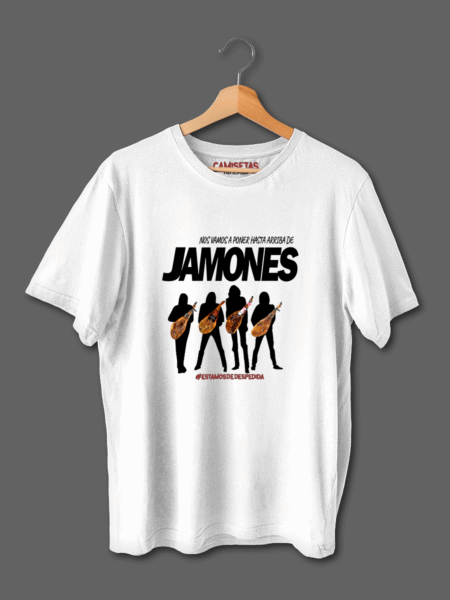 Camiseta Jamones con diseño inspirado en el grupo de música los Ramones
