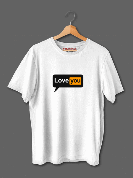 Camiseta Love you inspirada en el icono de PornHub