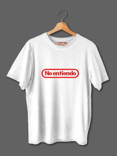 Camiseta No entiendo inspirada en el logo de Nintendo