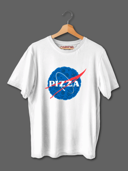 Camiseta Pizza Planet inspirada en el logo de la Nasa