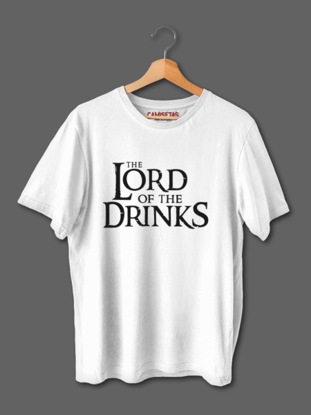 Camiseta The Lord of the Drinks inspirada en los Libros de El Señor de los Anillos