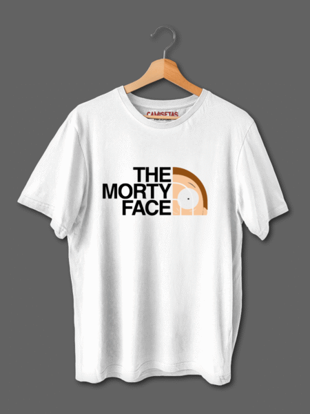 Camiseta The Morty Face inspirada en la marca The North Face y en la serie Rick y Morty